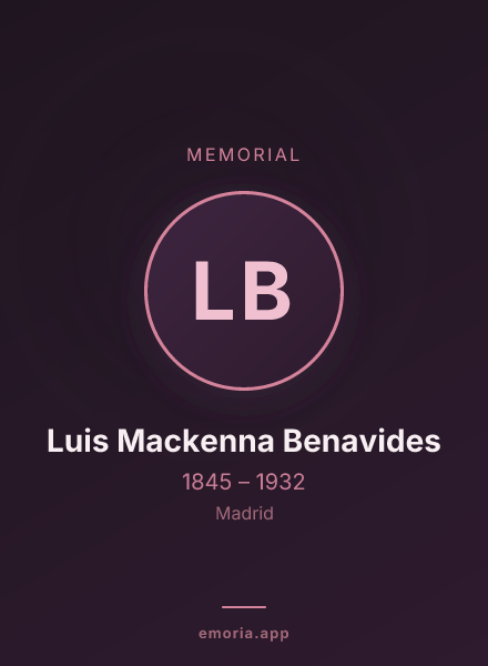 Memorial portrait of Luis Mackenna Benavides