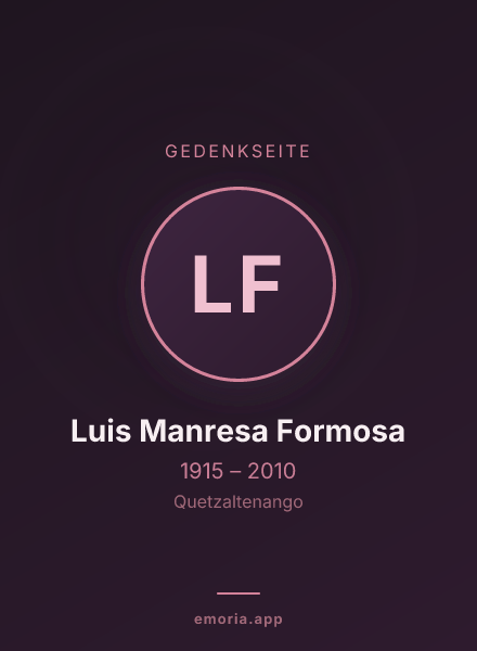 Gedenkportrait von Luis Manresa Formosa