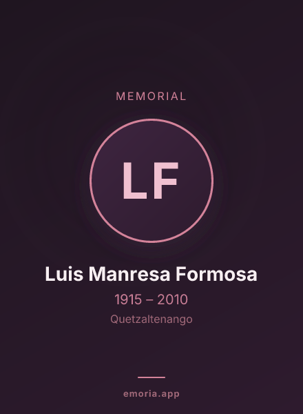 Memorial portrait of Luis Manresa Formosa