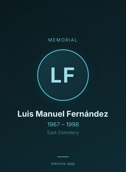 Memorial portrait of Luis Manuel Fernández