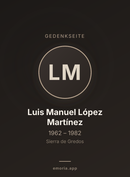 Gedenkportrait von Luis Manuel López Martínez