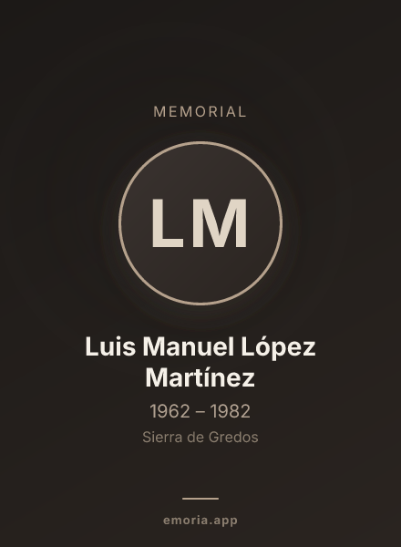 Memorial portrait of Luis Manuel López Martínez