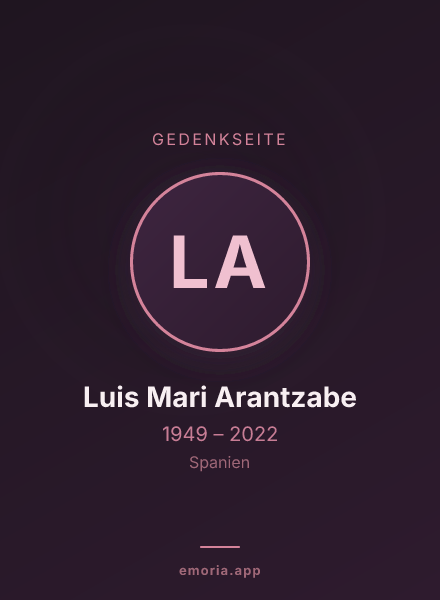 Gedenkportrait von Luis Mari Arantzabe