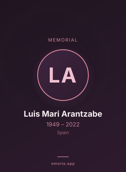 Memorial portrait of Luis Mari Arantzabe