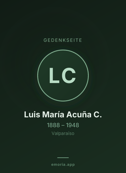 Gedenkportrait von Luis María Acuña C.