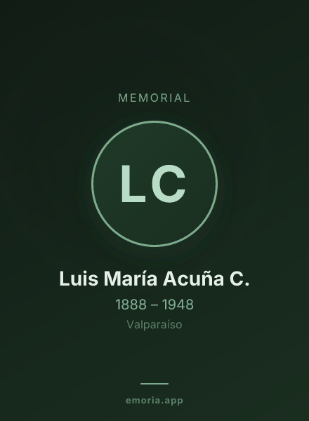 Memorial portrait of Luis María Acuña C.
