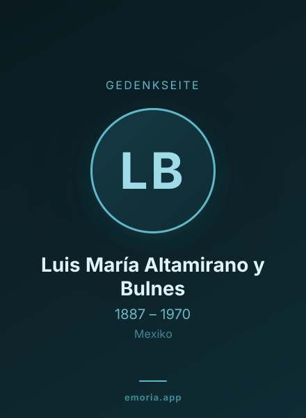 Gedenkportrait von Luis María Altamirano y Bulnes