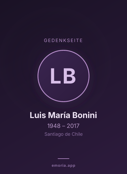 Gedenkportrait von Luis María Bonini