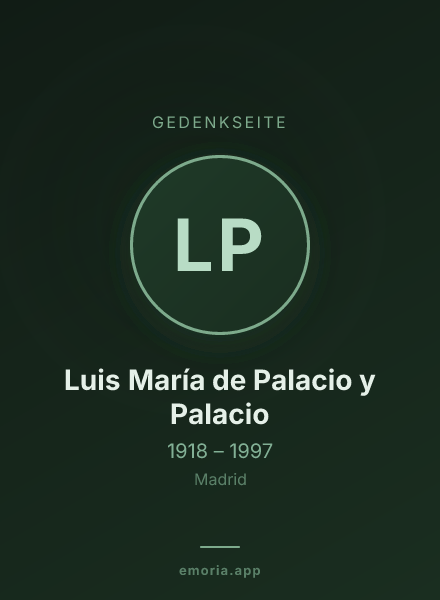 Gedenkportrait von Luis María de Palacio y Palacio