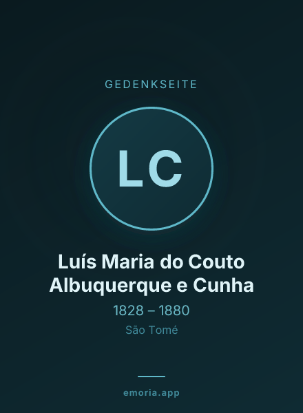 Gedenkportrait von Luís Maria do Couto Albuquerque e Cunha