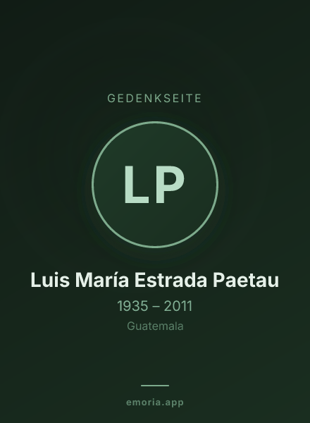 Gedenkportrait von Luis María Estrada Paetau