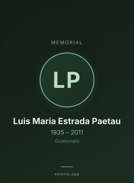 Memorial portrait of Luis María Estrada Paetau