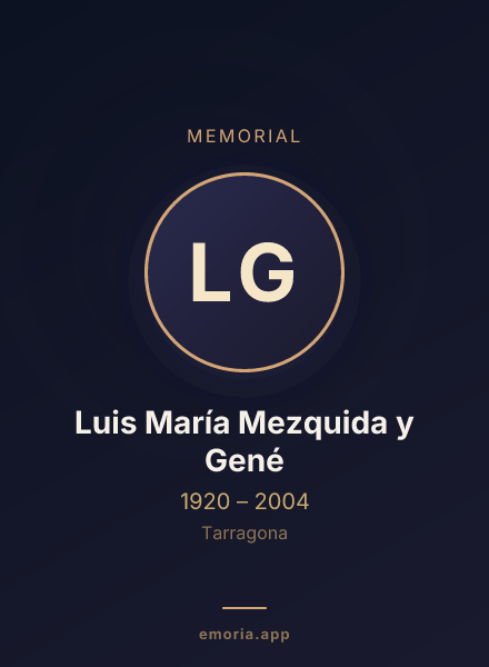 Memorial portrait of Luis María Mezquida y Gené