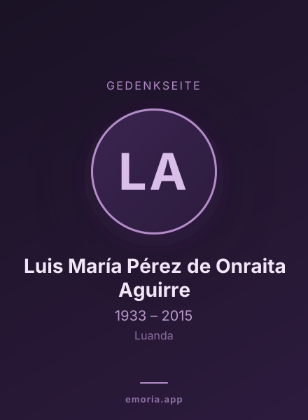 Gedenkportrait von Luis María Pérez de Onraita Aguirre