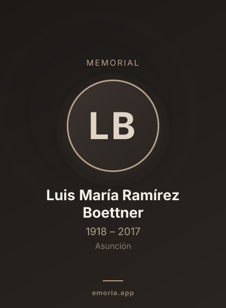 Memorial portrait of Luis María Ramírez Boettner