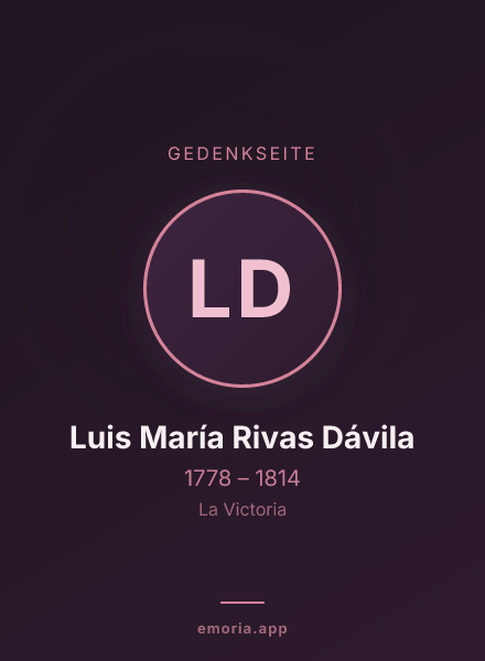 Gedenkportrait von Luis María Rivas Dávila