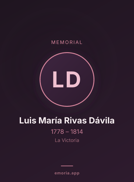 Memorial portrait of Luis María Rivas Dávila