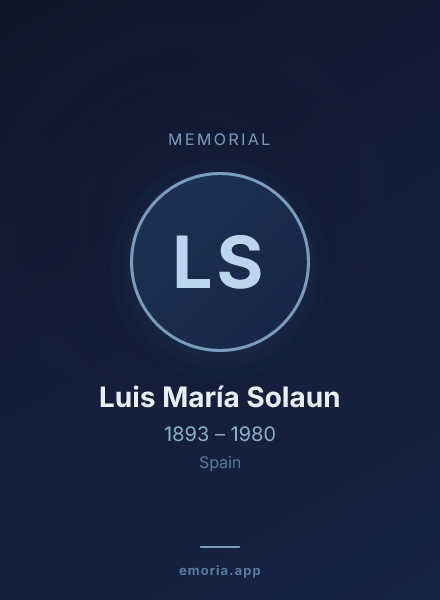 Memorial portrait of Luis María Solaun