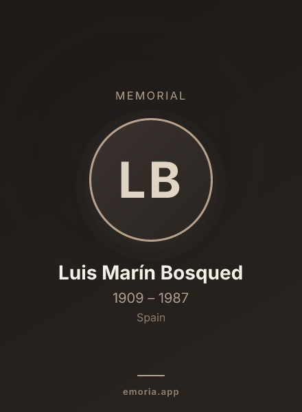 Memorial portrait of Luis Marín Bosqued