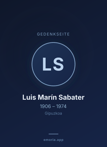 Gedenkportrait von Luis Marín Sabater