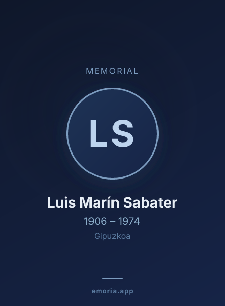 Memorial portrait of Luis Marín Sabater