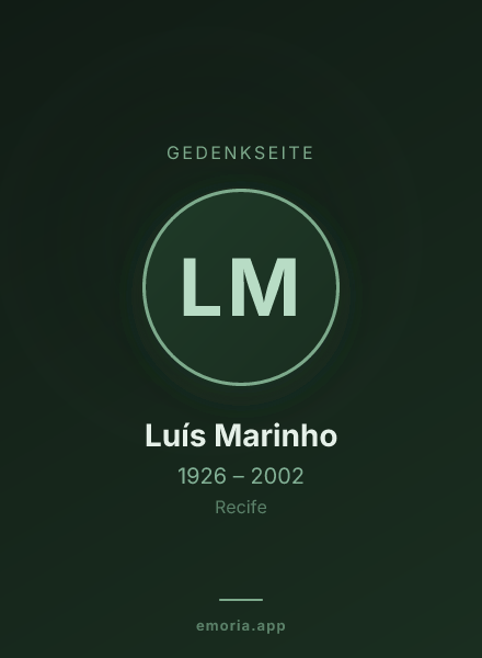 Gedenkportrait von Luís Marinho