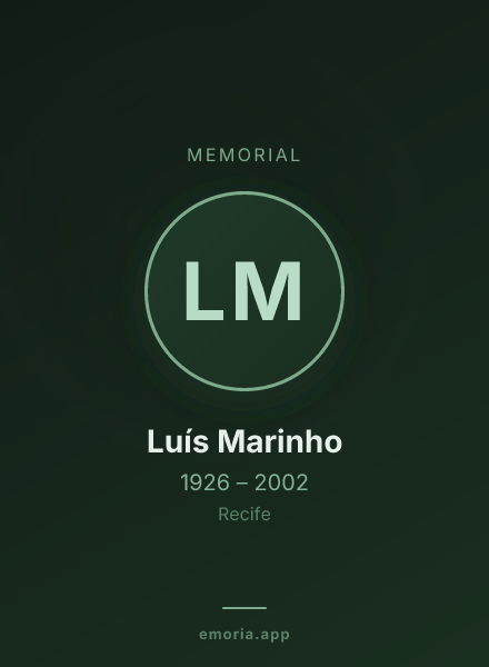 Memorial portrait of Luís Marinho