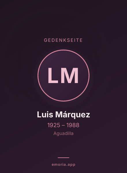 Gedenkportrait von Luis Márquez