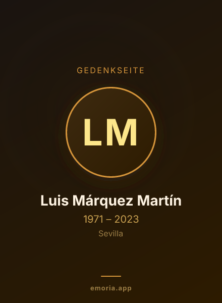 Gedenkportrait von Luis Márquez Martín