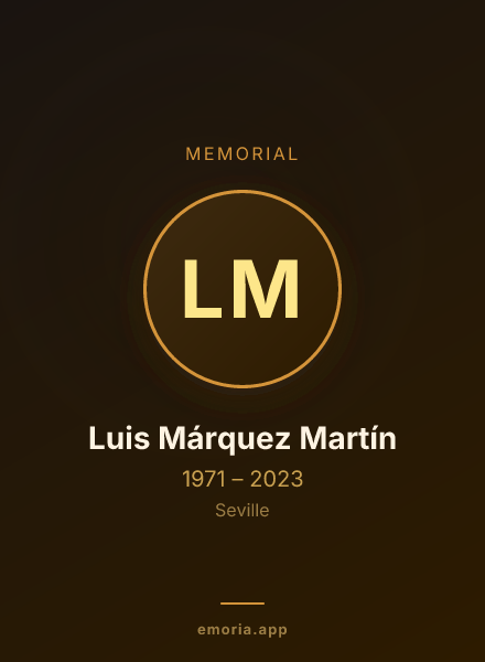Memorial portrait of Luis Márquez Martín