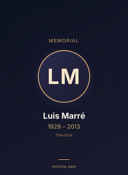 Memorial portrait of Luis Marré