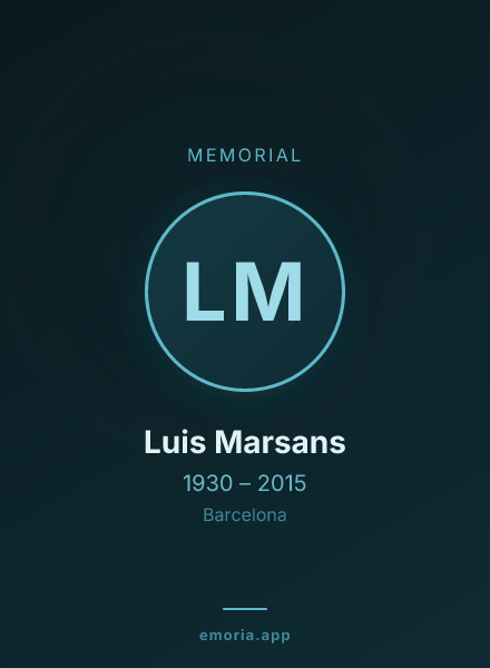 Memorial portrait of Luis Marsans