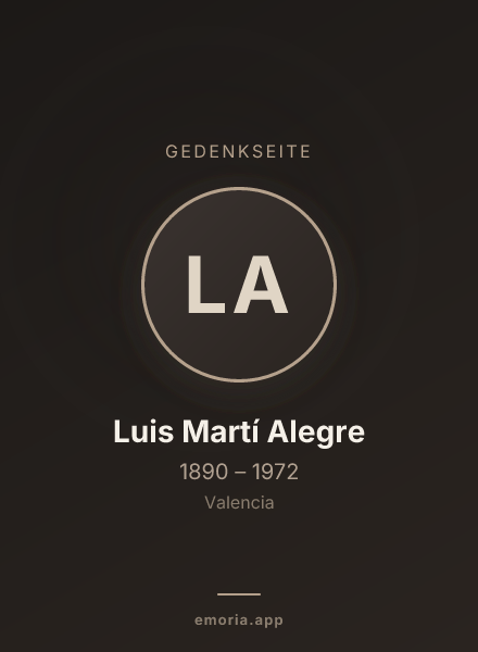 Gedenkportrait von Luis Martí Alegre