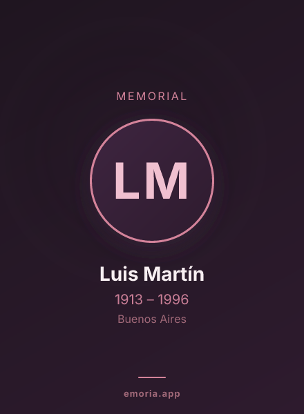 Memorial portrait of Luis Martín