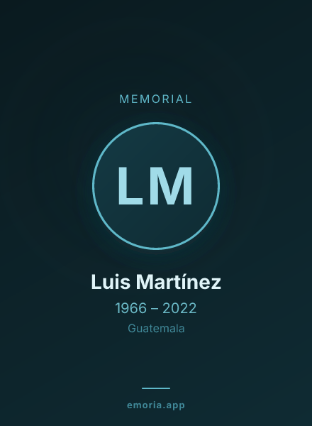 Memorial portrait of Luis Martínez