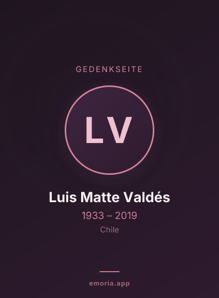Gedenkportrait von Luis Matte Valdés