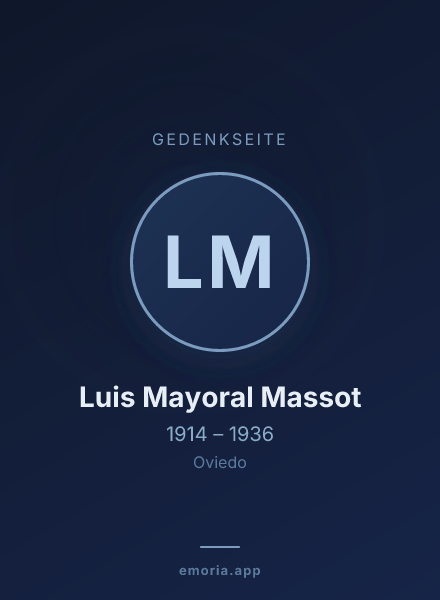 Gedenkportrait von Luis Mayoral Massot