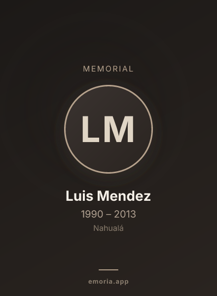Memorial portrait of Luis Mendez