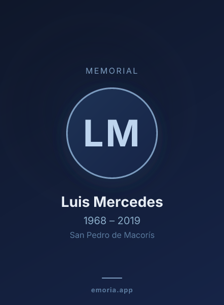 Memorial portrait of Luis Mercedes