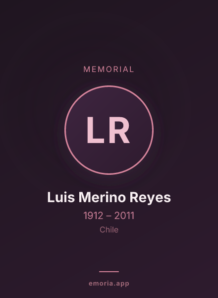 Memorial portrait of Luis Merino Reyes