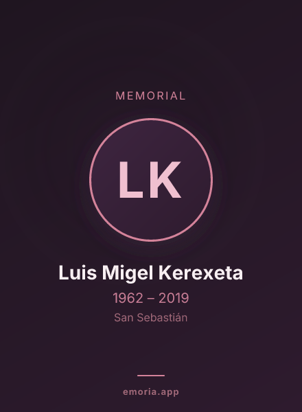 Memorial portrait of Luis Migel Kerexeta