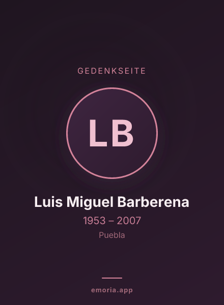 Gedenkportrait von Luis Miguel Barberena