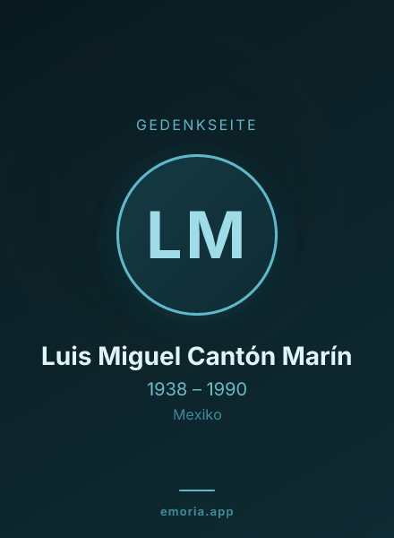Gedenkportrait von Luis Miguel Cantón Marín