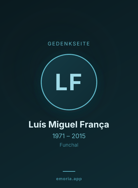 Gedenkportrait von Luís Miguel França
