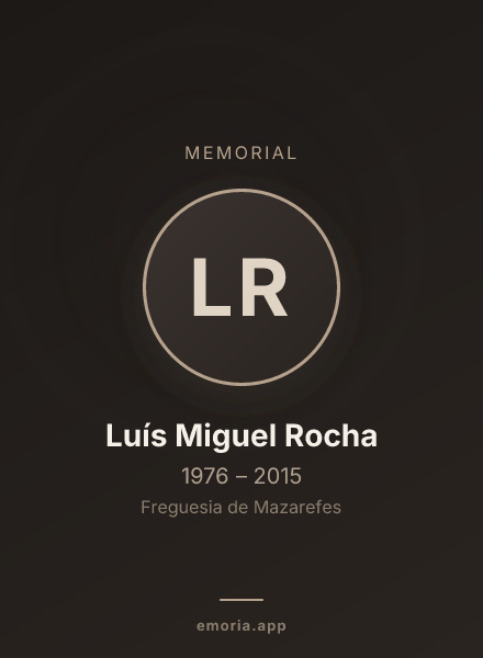Memorial portrait of Luís Miguel Rocha