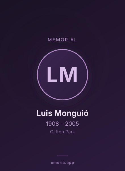 Memorial portrait of Luis Monguió