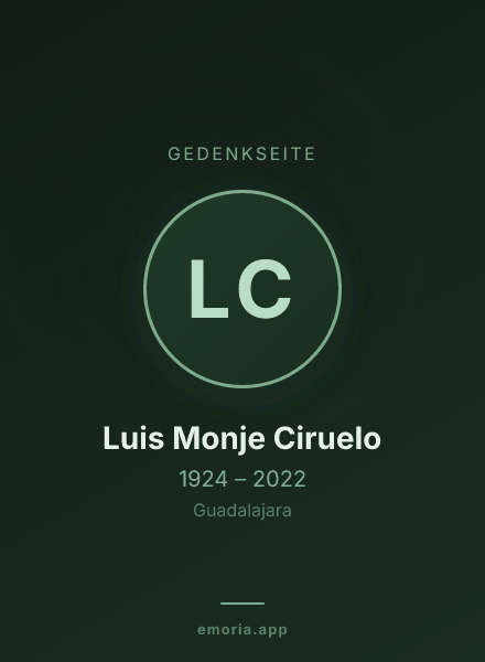 Gedenkportrait von Luis Monje Ciruelo