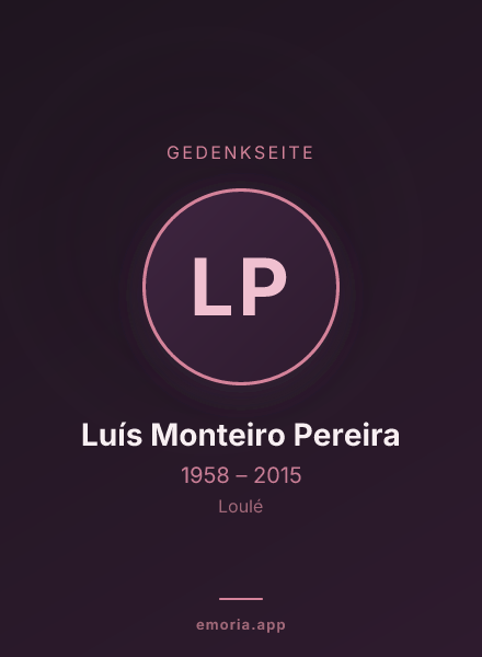 Gedenkportrait von Luís Monteiro Pereira