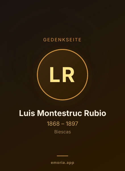 Gedenkportrait von Luis Montestruc Rubio