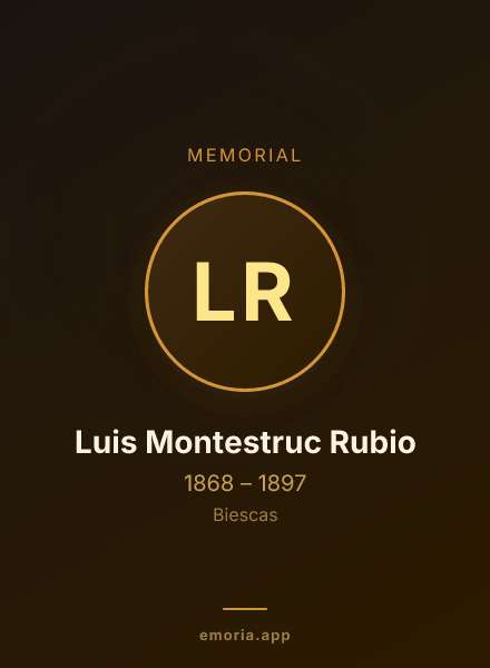 Memorial portrait of Luis Montestruc Rubio
